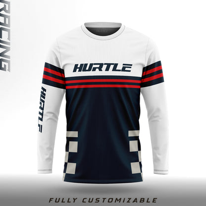 Brisk white Blue Racing Jersey